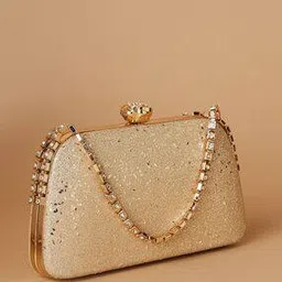 code by lifestyle Women Gold Classic Clutch-picture-34