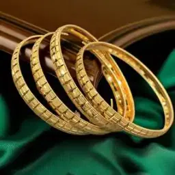 Pack of 4 Women Slip-On Gold-Plated Bangles-image-48