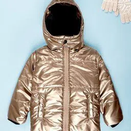 kiddopanti Girls Hooded Zip-Front Puffer Jacket with Full Sleeves-picture-15