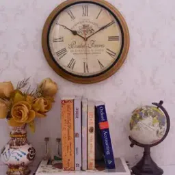 home sparkle Gold Round Wall Clock with Sleek Design-picture-22