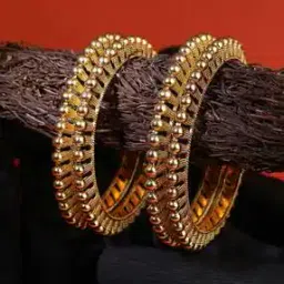 adwitiya Women Gold-Plated Pearl-Studded Bangles-picture-38