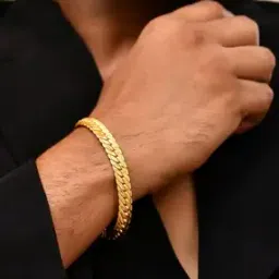 valley of jewellery (voj) Men Gold Daily Use Bracelet-picture-12