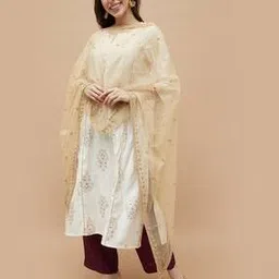 melange by lifestyle Women Embroidered Nylon Dupatta-picture-26