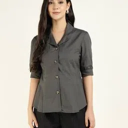 hancock Women Cuban-Collar Regular Fit Shirt-picture-10