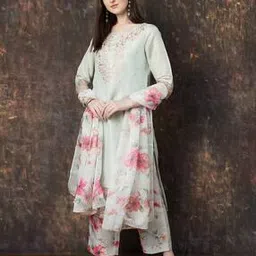 melange by lifestyle Women Embroidery Kurta Set-picture-34