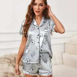 jade & julie Women Printed Shirt & Shorts Set image 1