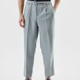 snitch Men Textured Relaxed Fit Trousers-picture-16