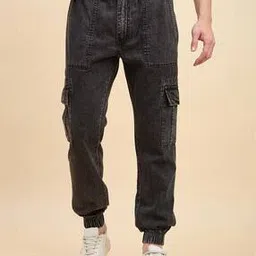 studio nexx Men Washed Straight Mid Rise Waist Joggers Jeans-picture-22