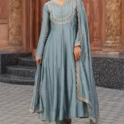 indie picks Embroidery Anarkali Kurta Set image 1