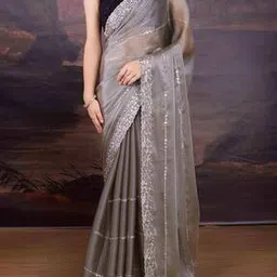 Women Embellished Saree with Contrast Border-image-39