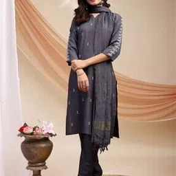 Women Embroidered Straight Kurta Set-image-85