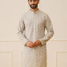 jompers Men Mandarin Collar Regular Fit Long Kurta image 1