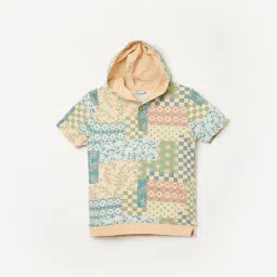 fame forever by lifestyle Boys Printed Regular Fit Hooded T-Shirt image 1