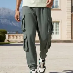 Men's Super Loose Fit Cargo Joggers-image-40