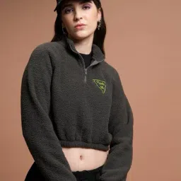 tokyo talkies Women Embroidered Regular Fit Sweatshirt image 1