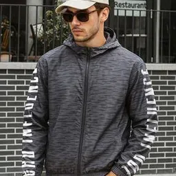 bewakoof Men's Bad Influence Typography Super Loose Fit Windcheater Jacket-picture-28