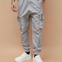 bossini Men Mid-Rise Straight Fit Cargo Jogger Pants image 1