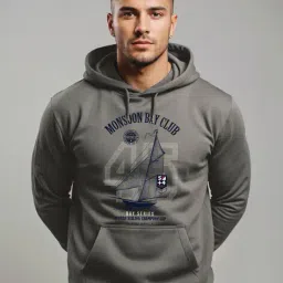 adro Men Graphic Print Regular Fit Hoodie image 1