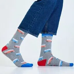 mint & oak Men Graphic Print Ankle-Length Socks-picture-43