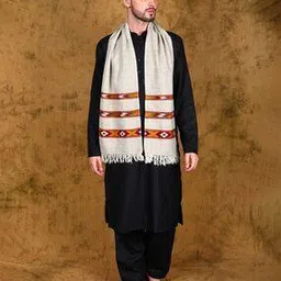 Men Woven Scarve with Tassels-image-33