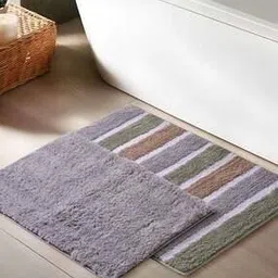 home centre Set of 2 Striped Anti-Slip Bath Mats-picture-50
