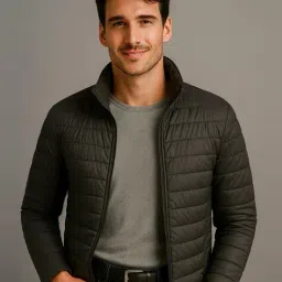 alpha tribe Men Regular Fit Zip Front Jacket    image 1