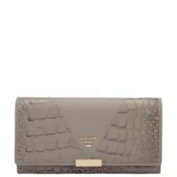 da milano Women Croc-Embossed Bi-Fold Wallet with Metal Accent-picture-14