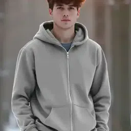 ausk Men Regular Fit Hoodie with Zip Front Closure-picture-22