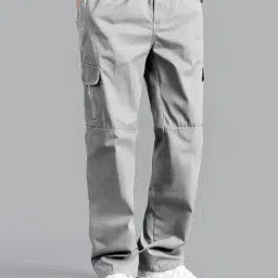 alpha tribe Men Relaxed Fit Cargo Pants image 1