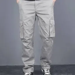 alpha tribe Men Relaxed Fit Cargo Pants-picture-32
