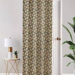 the conversion Leaf Print Door Curtain with Eyelets image 1