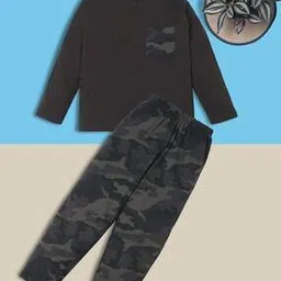 raine and jaine Boys Camouflage Lounge Pants & T-Shirt Set-picture-41