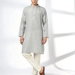 netplay Men Floral Print Slim Fit Kurta with Insert Pocket-picture-27