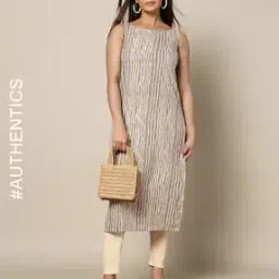 indie picks Handblock Print Cotton Straight Kurta-picture-18