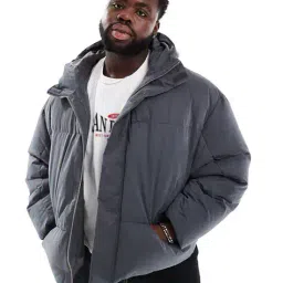 asos design Oversized Hooded Puffer Jacket with Seam Detail image 1