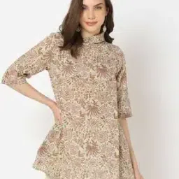 svrnaa by azorte Floral Print A-Line Tunic-picture-3