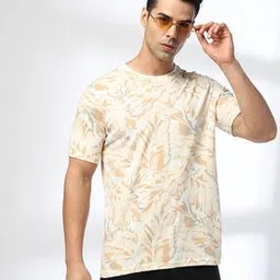 john players jeans Men Printed Slim Fit Crew-Neck T-Shirt-picture-39