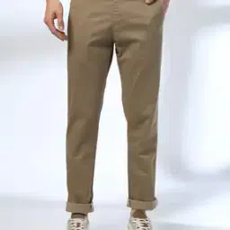 john players Men Slim Fit Flat-Front Trousers-picture-10