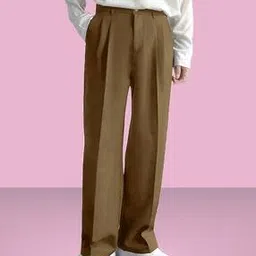 indiclub Men Relaxed Fit Pleated Trousers-picture-46