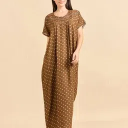 sweet dreams Women Floral Print Nightie with Full Sleeves-picture-52