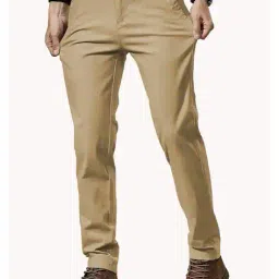 neonomad Men Flat-Front Relaxed Fit Trousers image 1