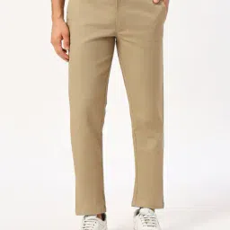 basics Men Self-design Tapered Fit Trousers image 1
