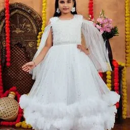 aarika girls ethnic Girl Embellished Fit and Flare Dress-picture-15