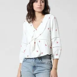 only Women Embroidered Regular Fit Top-picture-13