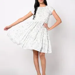 svrnaa by azorte Floral Print Tiered Dress-picture-25