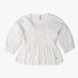 lee cooper Schiffli Embroidered Relaxed Fit Top-picture-40