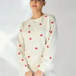 uptownie Women Printed Regular Fit Crew-Neck Sweatshirt-picture-19