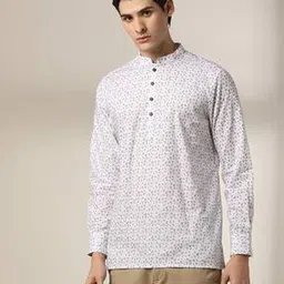samav Floral Print Slim Fit Shirt Kurta-picture-36