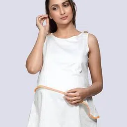 mom for sure by ketki dalal Sleeveless Top with Lace Border-picture-15