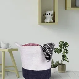 astrid Textured Laundry Basket image 1